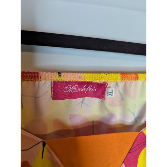 Mundefeis Women's Butterfly Long Sleeve Top Sz XL Cottagecore Pheasant Barbie - Picture 7 of 9